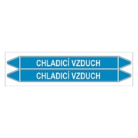 Značení potrubí, chladicí vzduch,2 ks, 450 × 52 mm